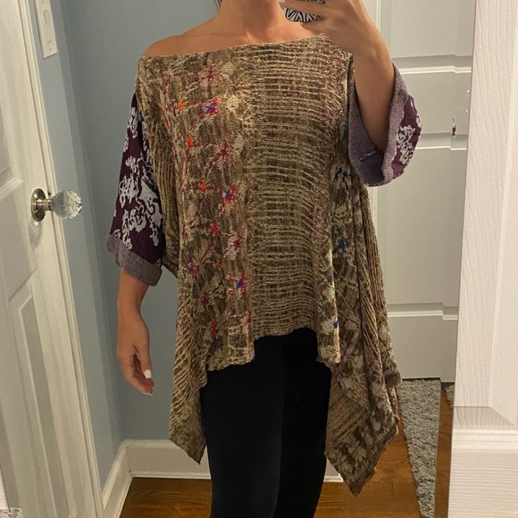 Free People Flowy Mixprint Sweater - Picture 5 of 10